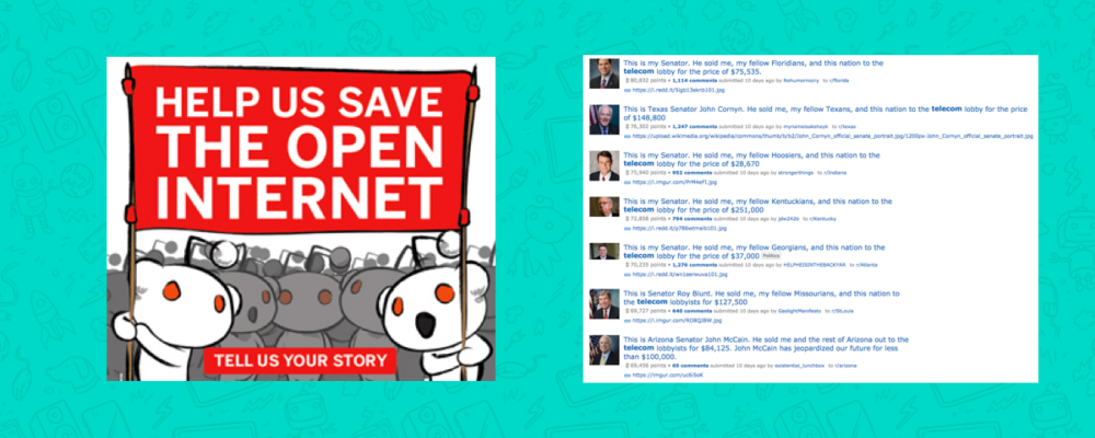 An Analysis of Net Neutrality Activism on Reddit